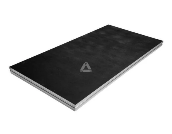 StageDex BasicLine 2 × 1 m - lavaelementti, musta