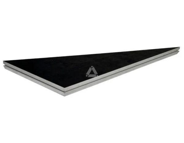 StageDex BasicLine kolmio 2 × 1 m vasen - lavaelementti, musta