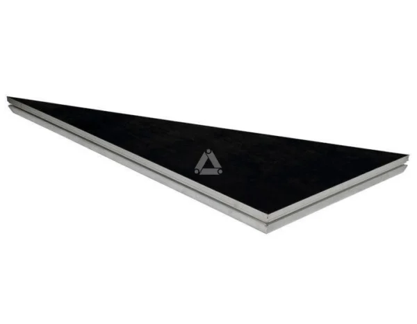 StageDex BasicLine kolmio 2 × 1 m oikea - lavaelementti, musta