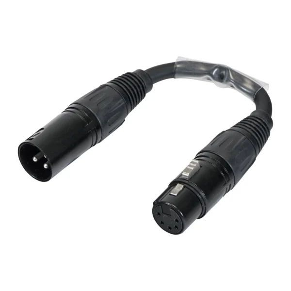 LEDJ DMX Adaptor 3-pin uros / 5-pin naaras - DMX-adapteri
