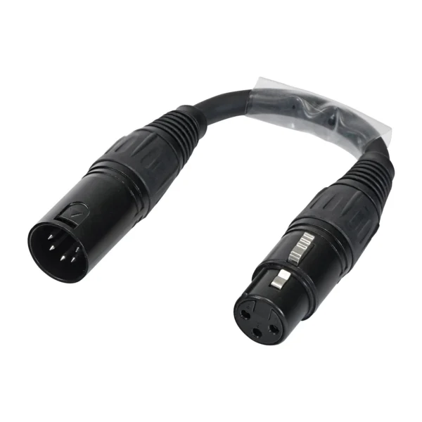 LEDJ DMX Adaptor 5-pin uros / 3-pin naaras - DMX-adapteri