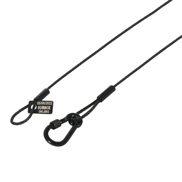 Prolight Safety Wire 35 cm / 3 mm - turvavaijeri 25 kg, musta