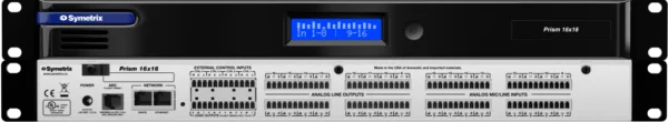 Symetrix Prism 16x16 - Dante-DSP-prosessori (avoin arkkitehtuuri)