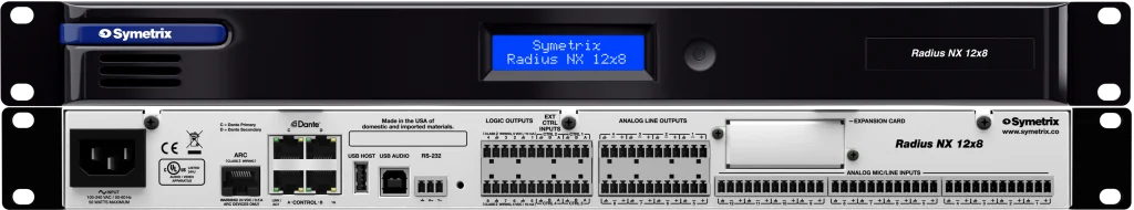 Symetrix Radius NX 12x8 - DSP-prosessori, USB-B, ilman Dantea