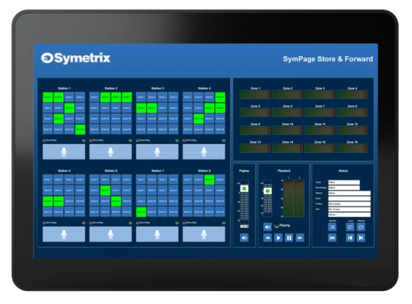 Symetrix T-10 Glass - 10 tuuman kosketusnäyttöohjain (PoE+)