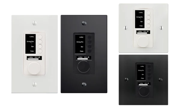 Symetrix W3 - IP-seinäohjain, nuppi + 4 painiketta, valkoinen