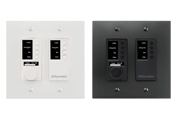 Symetrix W4 - IP-seinäohjain, nuppi + 8 painiketta, musta