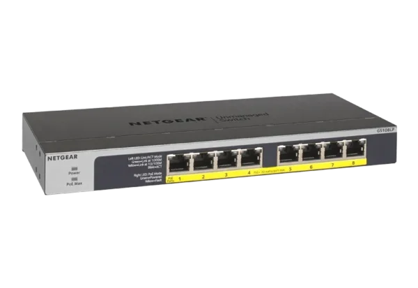 NETGEAR GS108LP - 8-porttinen PoE+-kytkin, FlexPoE 60 W