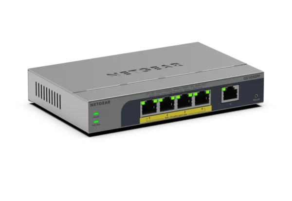NETGEAR GS105EPP - 5-porttinen Easy Smart PoE+-kytkin, 120 W