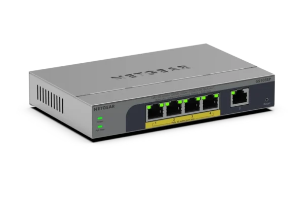 NETGEAR GS105EP - 5-porttinen Easy Smart PoE+-kytkin, 63 W
