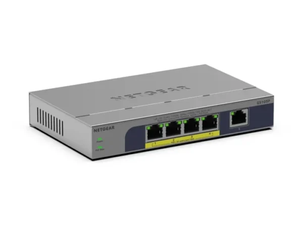 NETGEAR GS105P - 5-porttinen hallitsematon PoE+-kytkin