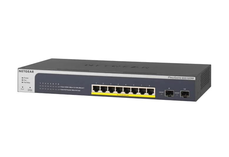 NETGEAR GS510TPP - 8-porttinen smart PoE+-kytkin, 190 W