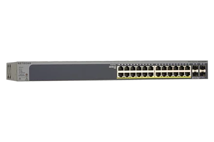 NETGEAR GS728TPP - 24-porttinen smart PoE+-kytkin, 4 × SFP