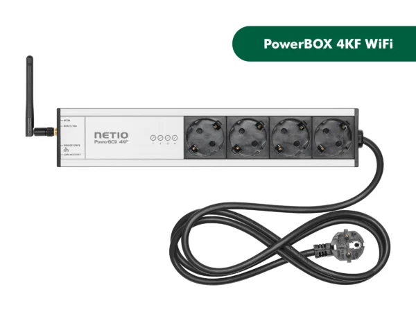 NETIO PowerBOX 4KF WiFi - mittaava virtakisko, 4 × Schuko