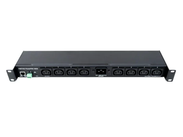 NETIO PowerPDU 8QS - älykäs 1U-PDU, 8 × C13, Europlug-johto