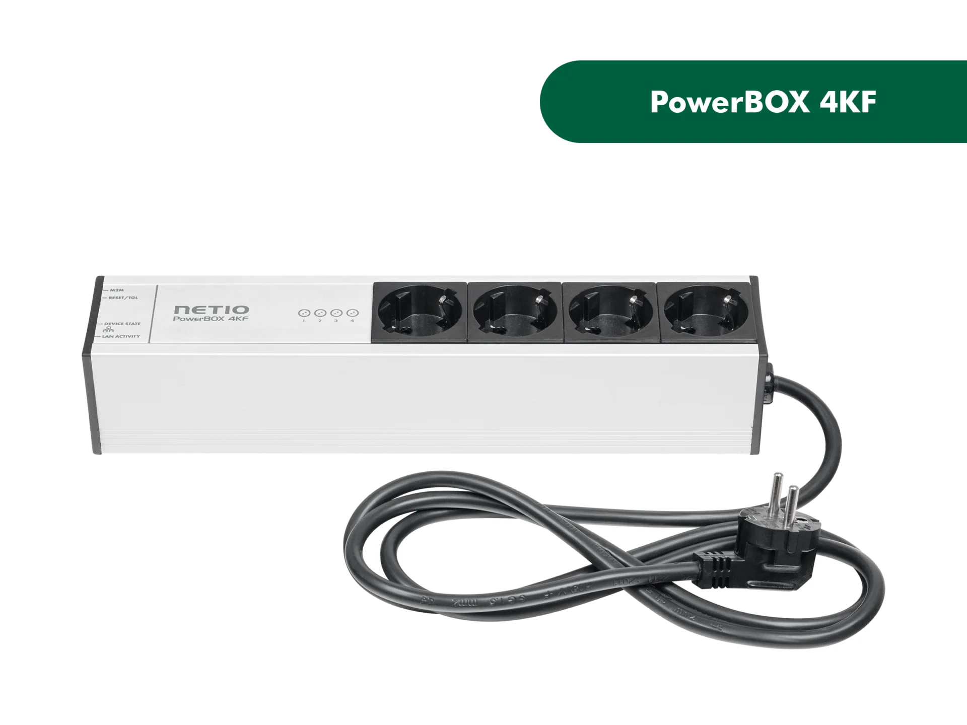 NETIO PowerBOX 4KF - mittaava virtakisko, 4 × Schuko, LAN