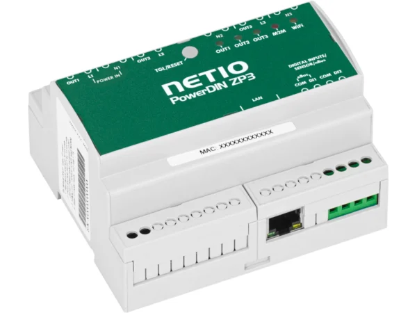 NETIO PowerDIN ZP3 - DIN-kiskolaite, 3 × 16 A, kytkentä