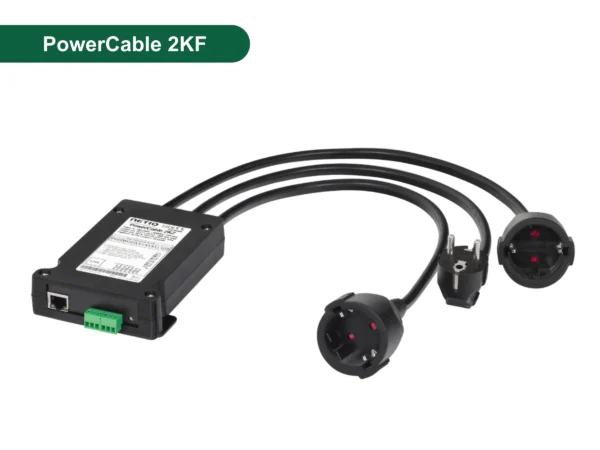 NETIO PowerCable 2KF - litteä mittaava PDU, kaapelit mukana