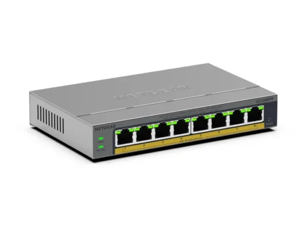 NETGEAR GS108EPP - 8-porttinen Easy Smart PoE+-kytkin, 123 W