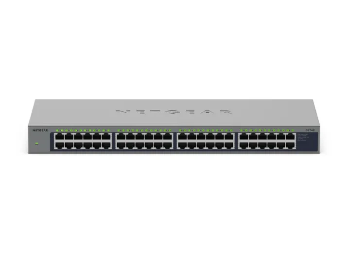 NETGEAR GS748 - 48-porttinen hallitsematon räkkikytkin