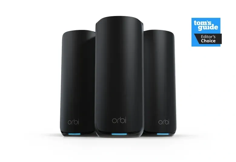 NETGEAR Orbi RBE873B - WiFi 7 -mesh-järjestelmä, musta (3 kpl)