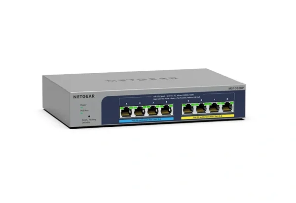 NETGEAR MS108EUP - 8-porttinen 2,5G Easy Smart PoE++-kytkin